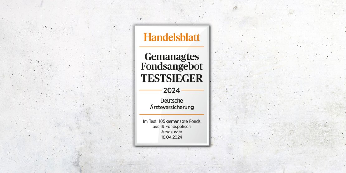 Beste ETF-Fonds  - Testsieger: Deutsche Ärzteversicherung